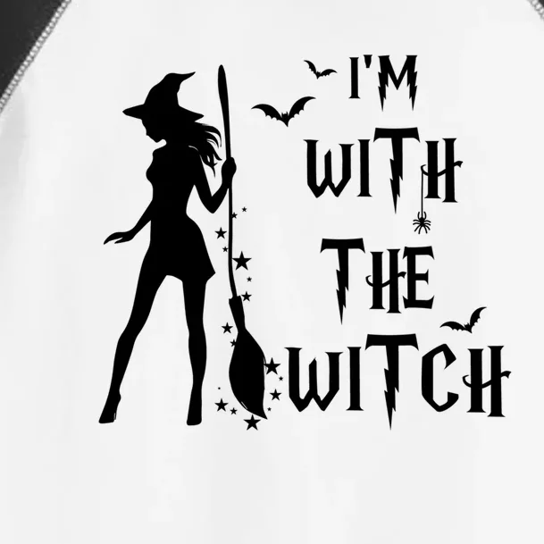 Im With The Witch Halloween Couple Funny Great Gift Toddler Fine Jersey T-Shirt