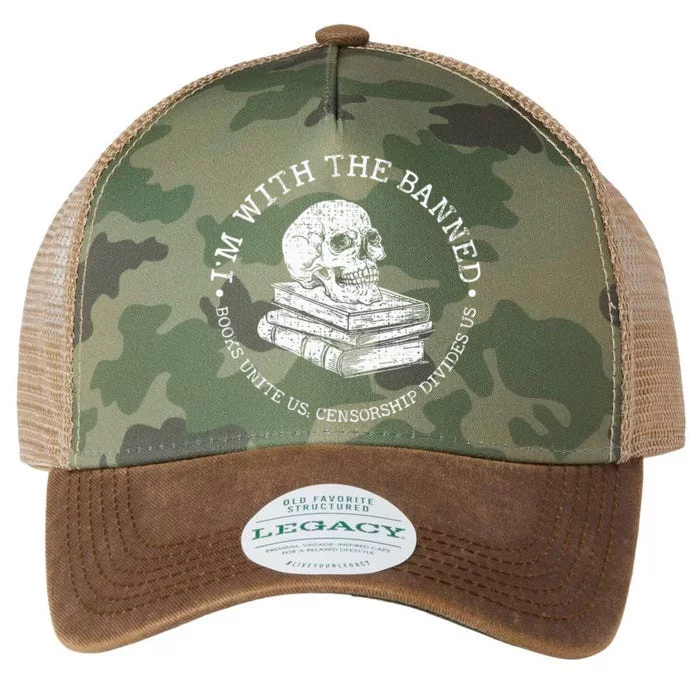 IM With The Banned Books Funny Book Lover Librarian Reading Legacy Tie Dye Trucker Hat