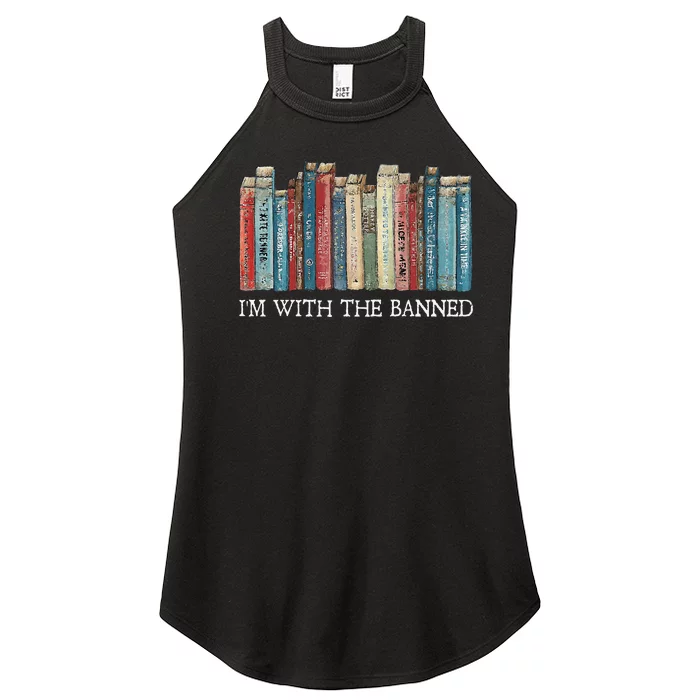 IM With The Banned Read Banned Books Bookworm Gift Women’s Perfect Tri Rocker Tank