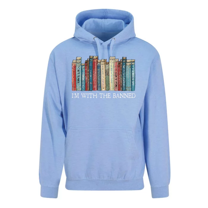 IM With The Banned Read Banned Books Bookworm Gift Unisex Surf Hoodie