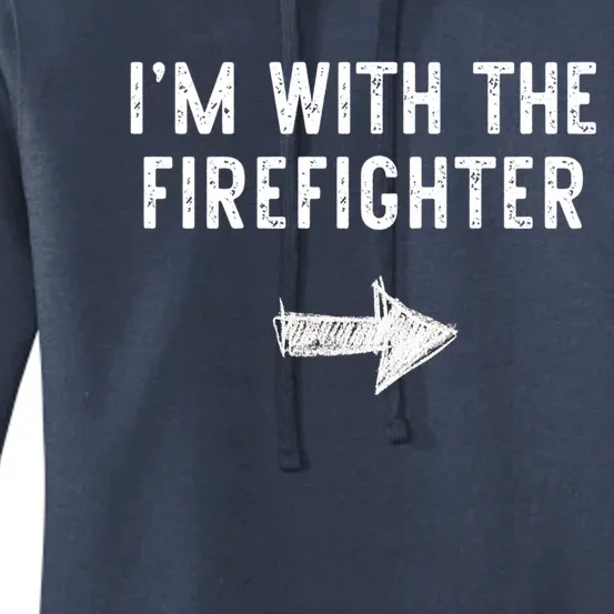 Im With The Firefighter Costume Halloween Matching Couple Gift Women's Pullover Hoodie