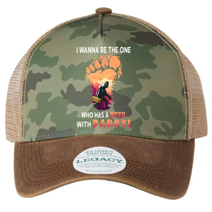 I Wanna The One Who Has A Beer With Darryl Funny Bigfoot Legacy Tie Dye Trucker Hat