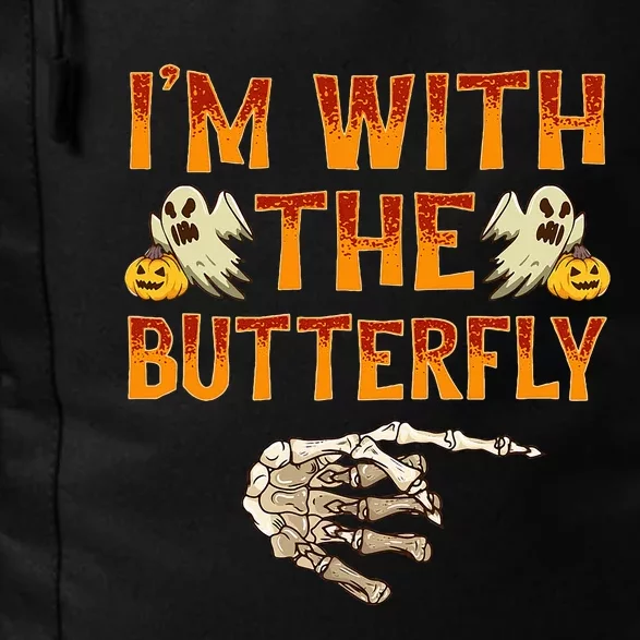 Im With The Butterfly Costume Funny Halloween Couple Daily Commute Backpack