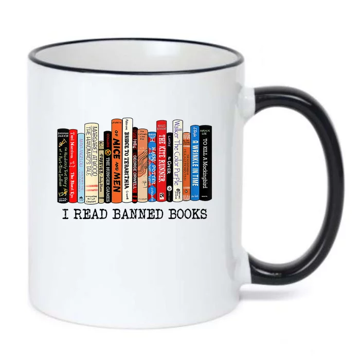 I'm With The Banned Funny Bookworm Tee Banned Book Black Color Changing Mug