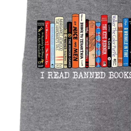 I'm With The Banned Funny Bookworm Tee Banned Book Doggie 3-End Fleece Hoodie