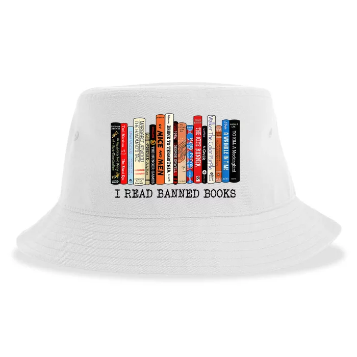 I'm With The Banned Funny Bookworm Tee Banned Book Sustainable Bucket Hat