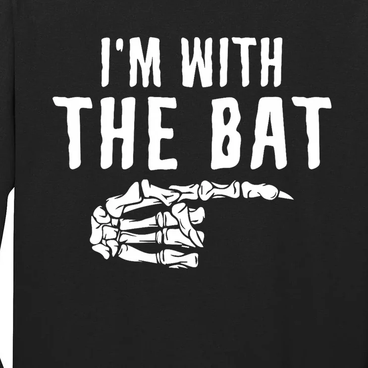 IM With The Bat Funny Matching Couple Costume Halloween Tall Long Sleeve T-Shirt