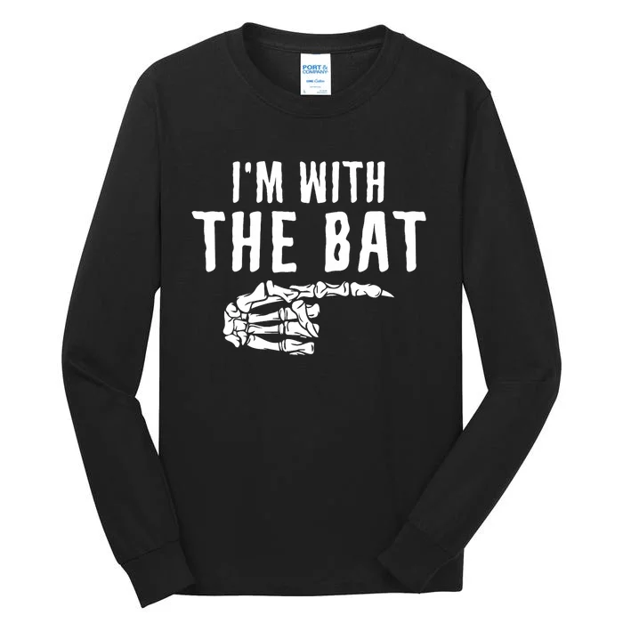 IM With The Bat Funny Matching Couple Costume Halloween Tall Long Sleeve T-Shirt