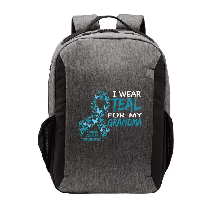 I Wear Teal For My Grandma Ovarian Cancer Awareness T Vector Backpack