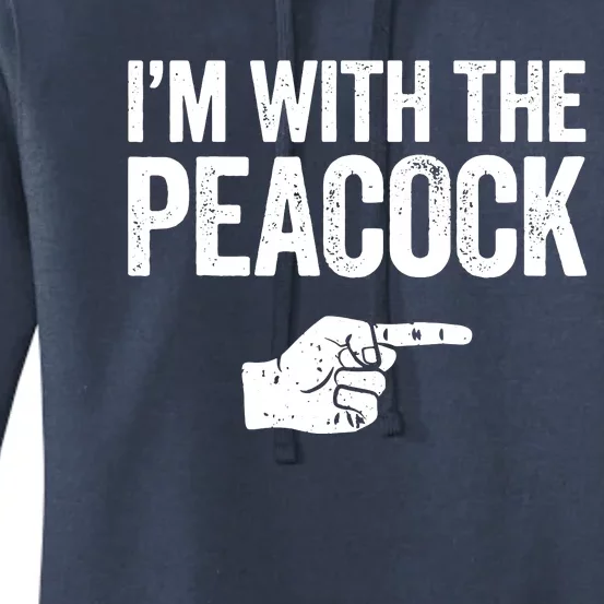 I'm With The Peacock Matching Peacock Shirts Women's Pullover Hoodie