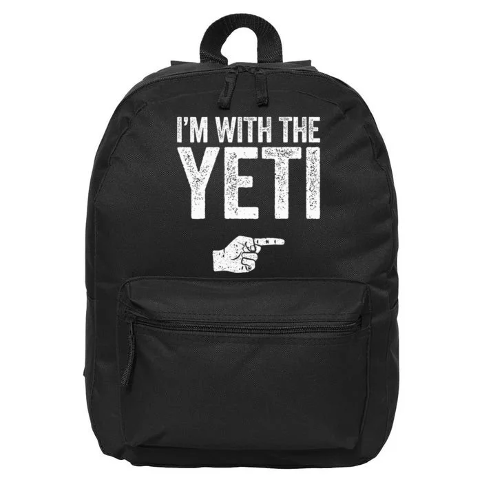 IM With The Yeti Matching Yeti Costume 16 in Basic Backpack