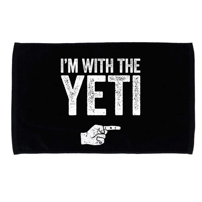 IM With The Yeti Matching Yeti Costume Microfiber Hand Towel