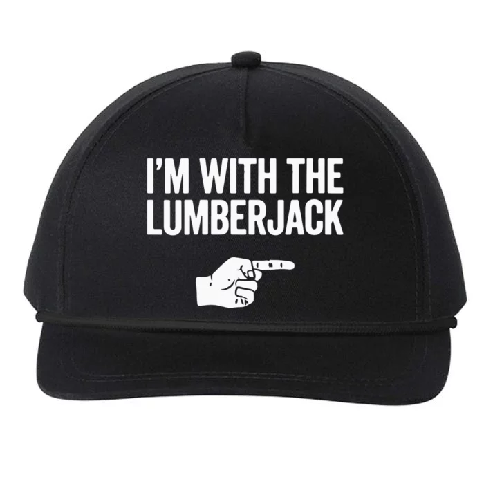 I'm With The Lumberjack Matching VNeck Snapback Five-Panel Rope Hat