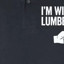 I'm With The Lumberjack Matching VNeck Softstyle Adult Sport Polo