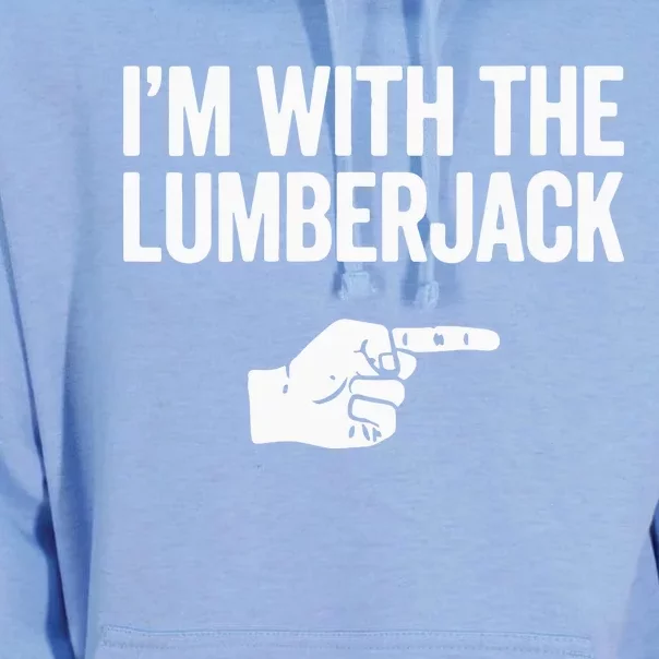 I'm With The Lumberjack Matching VNeck Unisex Surf Hoodie