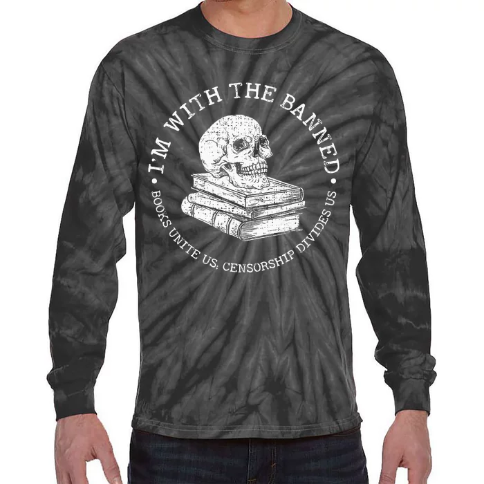 IM With The Banned Books Tie-Dye Long Sleeve Shirt