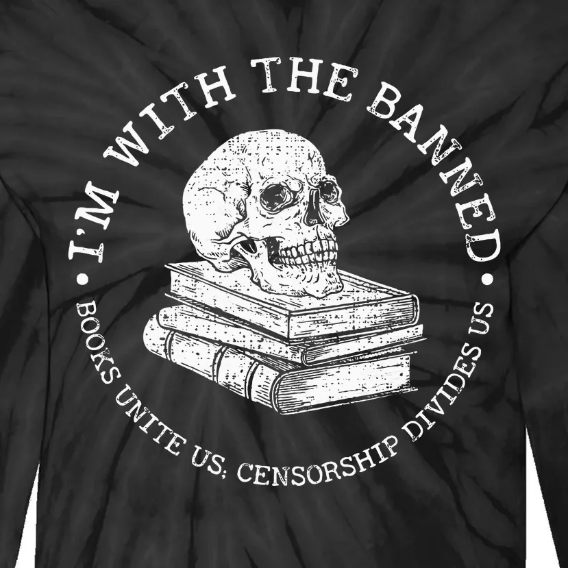 IM With The Banned Books Tie-Dye Long Sleeve Shirt