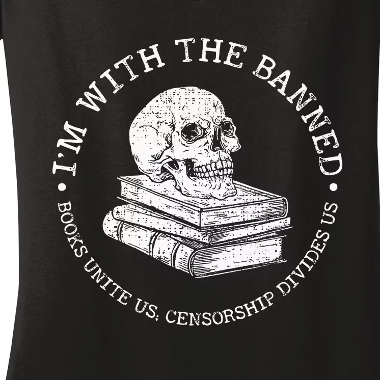 IM With The Banned Books Women's V-Neck T-Shirt