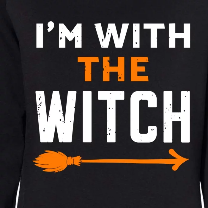 Im With The Witch Couples Halloween Gift Womens California Wash Sweatshirt