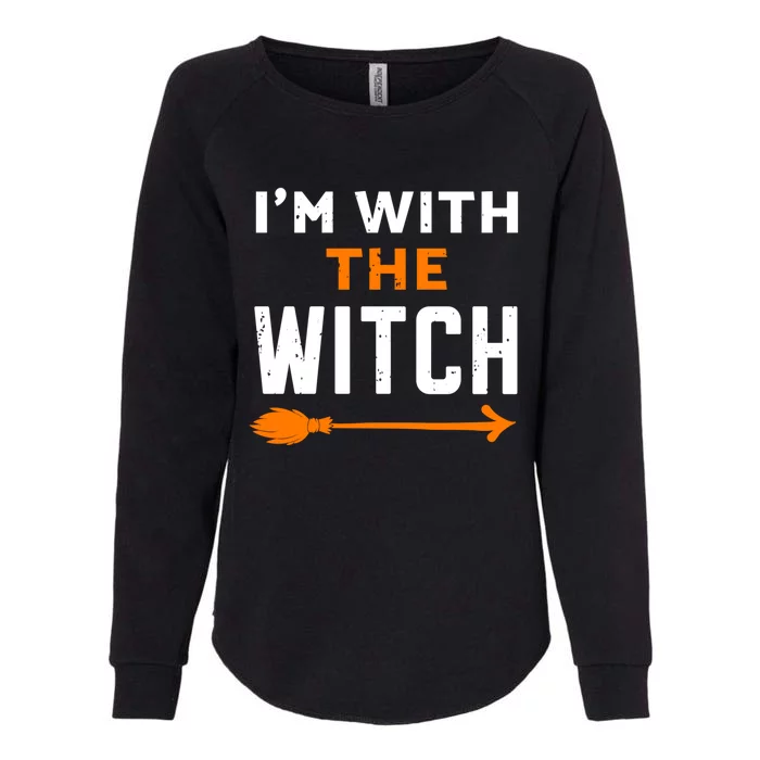 Im With The Witch Couples Halloween Gift Womens California Wash Sweatshirt