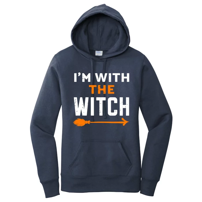 Im With The Witch Couples Halloween Gift Women's Pullover Hoodie