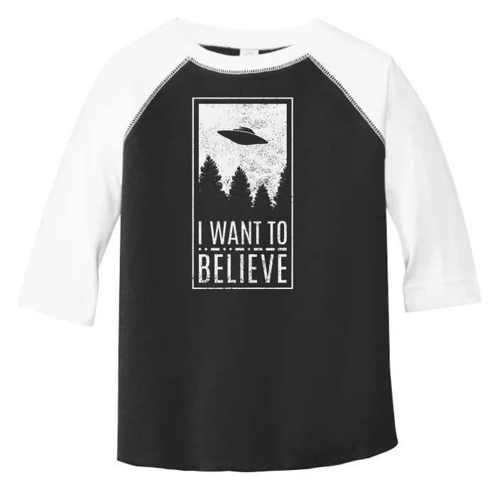 I Want To Believe Ufo Alien Hunter Conspiracy Theorist Toddler Fine Jersey T-Shirt