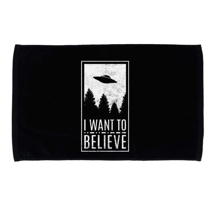 I Want To Believe Ufo Alien Hunter Conspiracy Theorist Microfiber Hand Towel