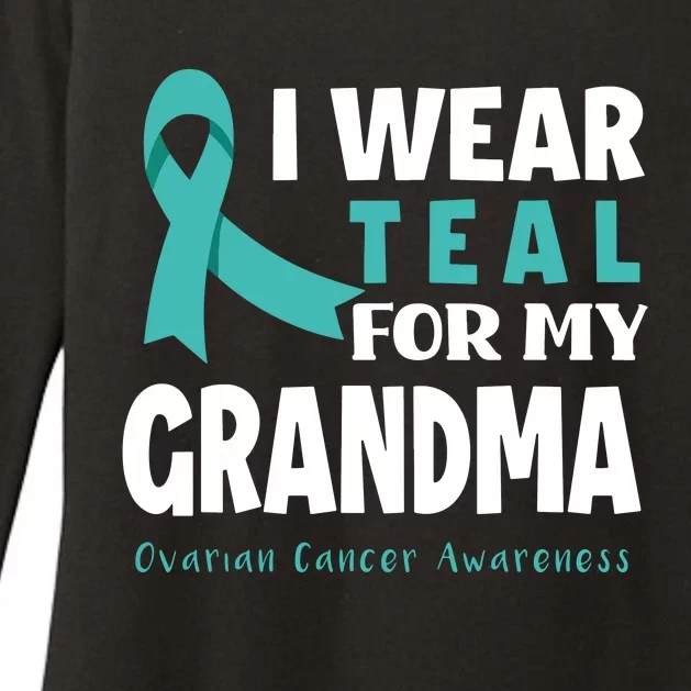 I Wear Teal For My Grandma Support Ovarian Cancer Awareness Womens CVC Long Sleeve Shirt