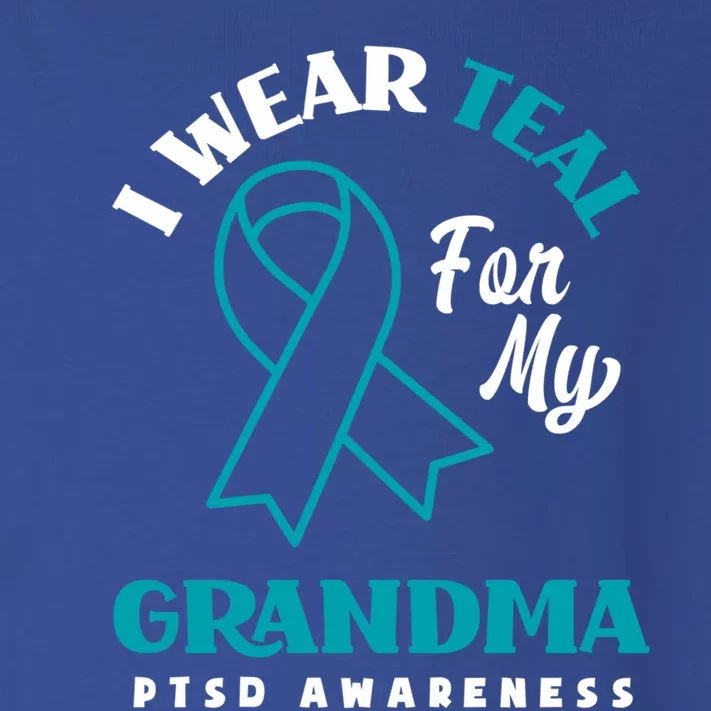 I Wear Teal For My Grandma Ptsd Awareness Gift Toddler Long Sleeve Shirt