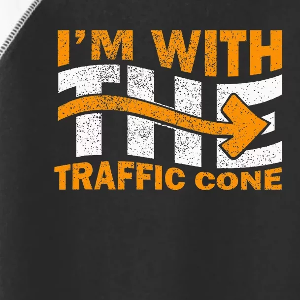 IM With The Traffic Cone Costume Funny Halloween Couple Toddler Fine Jersey T-Shirt