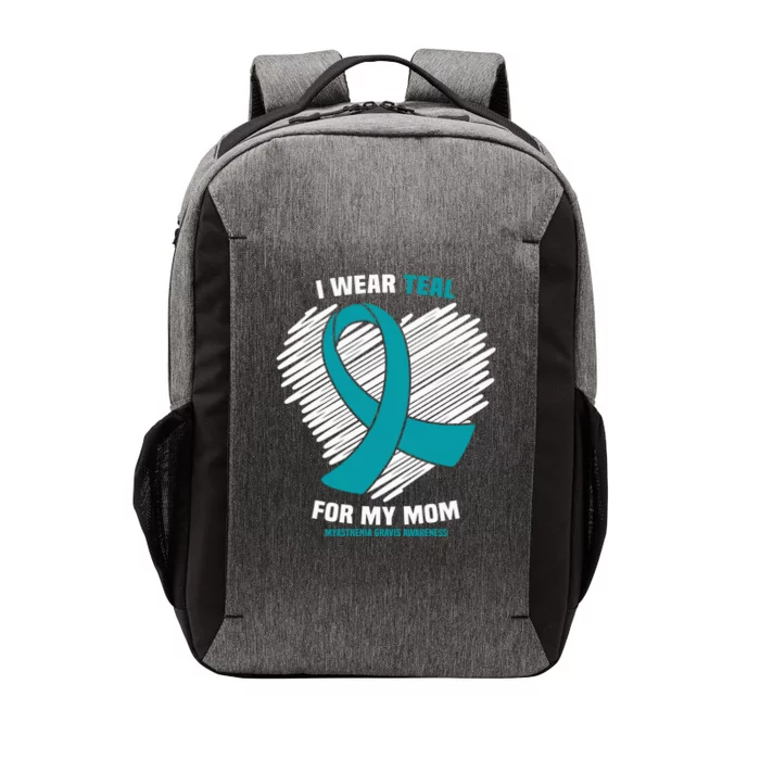 I Wear Teal For My Mom Myasthenia Gravis Awareness Cool Gift Vector Backpack