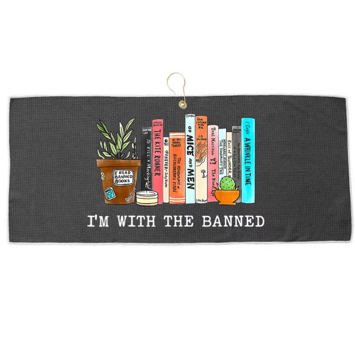 I'm With The Banned Books I Read Banned Books Lovers Large Microfiber Waffle Golf Towel