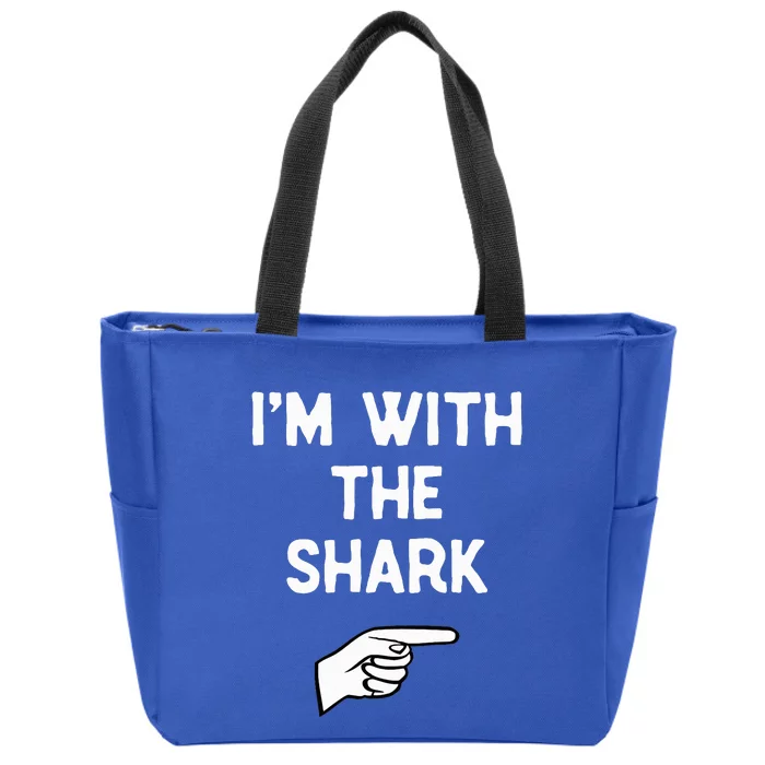 IM With The Shark Costume Halloween Matching Party Zip Tote Bag