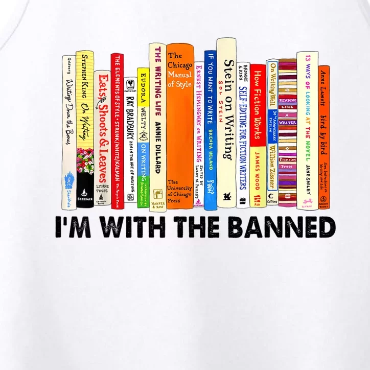 I'm With The Banned Books I Read Banned Bookworm Lovers Performance Tank