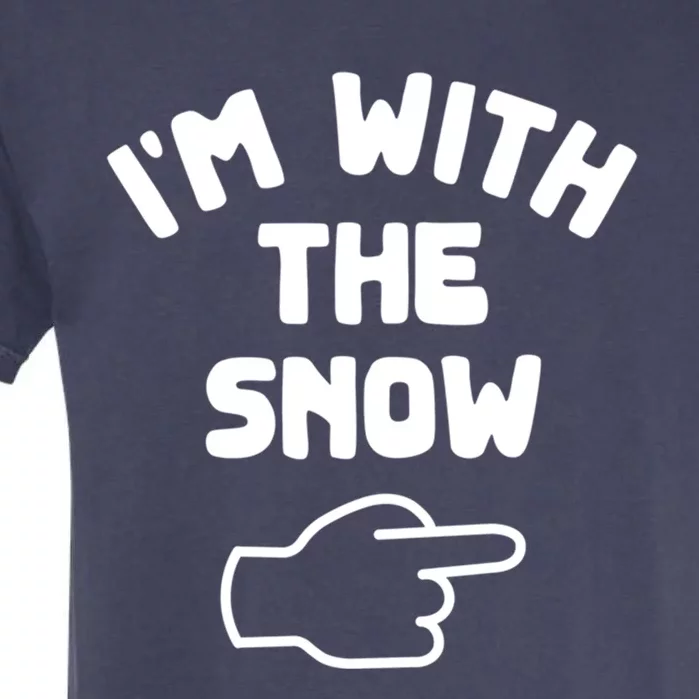 Im With The Snow Funny Casual Halloween Costume Gift Garment-Dyed Heavyweight T-Shirt