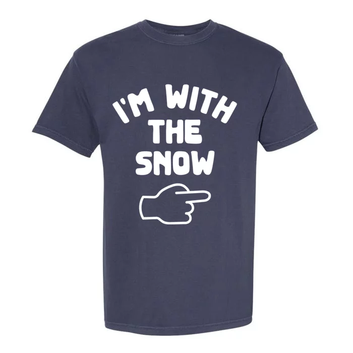 Im With The Snow Funny Casual Halloween Costume Gift Garment-Dyed Heavyweight T-Shirt