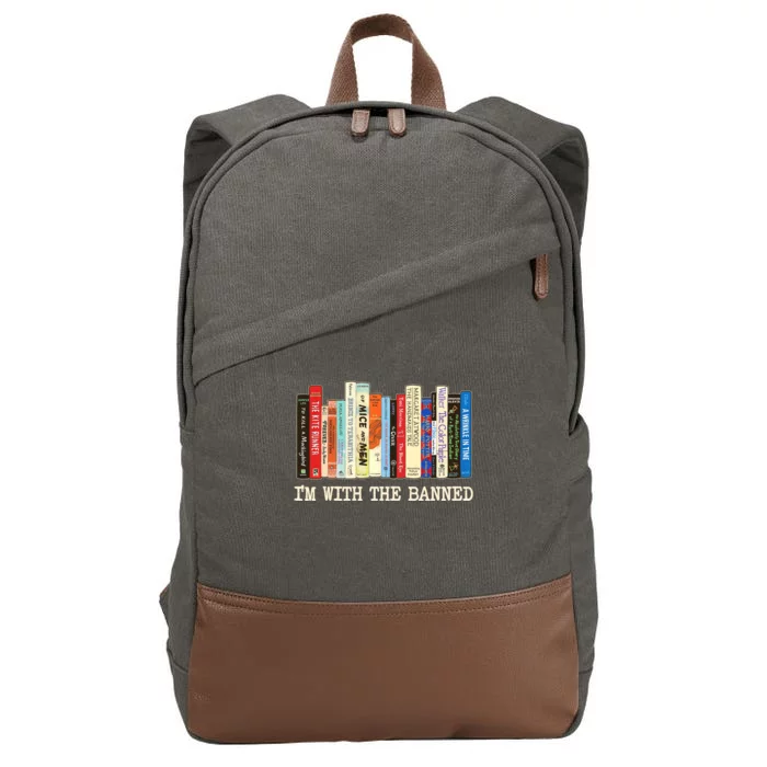 I'm With The Banned Read Banned Books Cotton Canvas Backpack