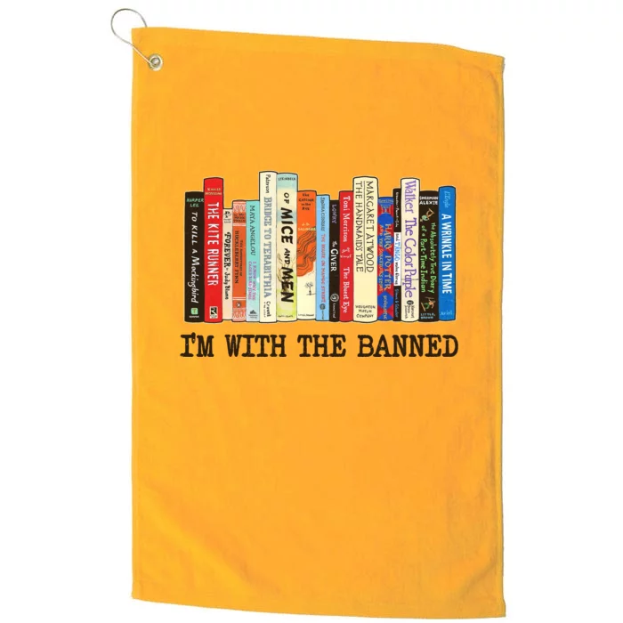 I'm With The Banned Read Banned Books Platinum Collection Golf Towel