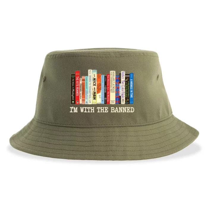 I'm With The Banned Read Banned Books Sustainable Bucket Hat