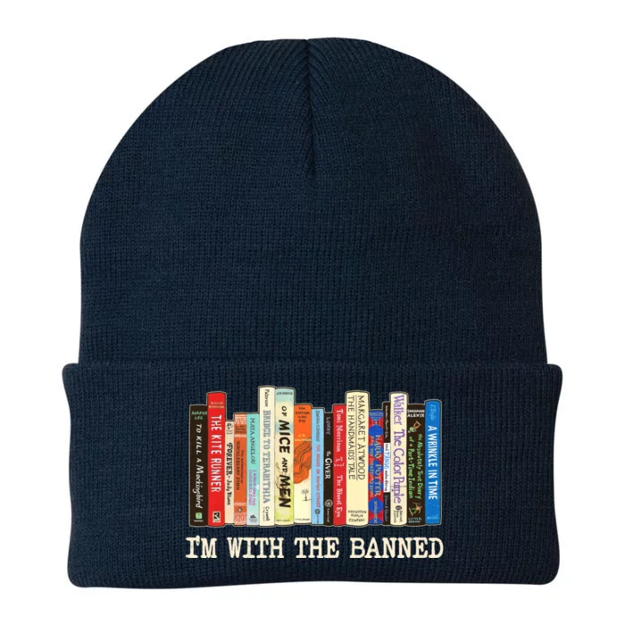 I'm With The Banned Read Banned Books Knit Cap Winter Beanie