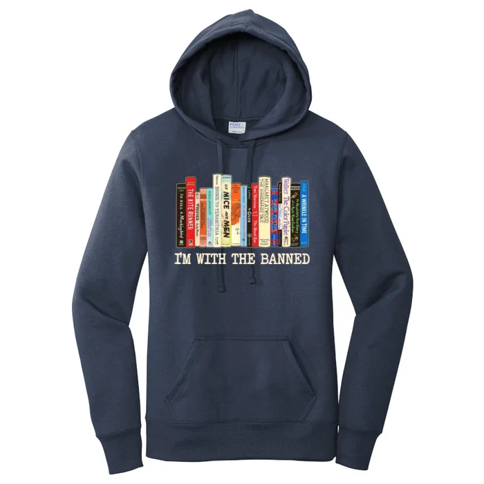 I'm With The Banned Read Banned Books Women's Pullover Hoodie