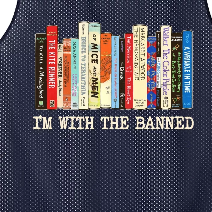 I'm With The Banned Read Banned Books Mesh Reversible Basketball Jersey Tank