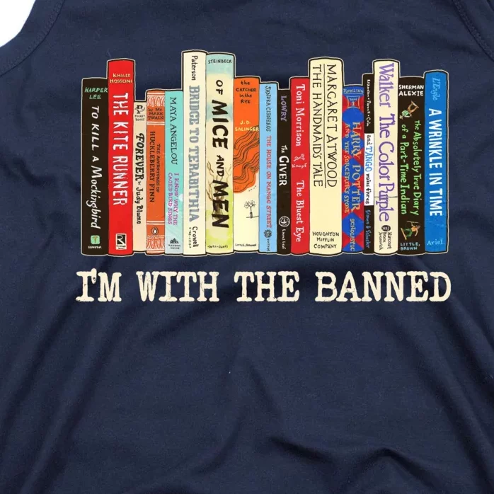 I'm With The Banned Read Banned Books Tank Top