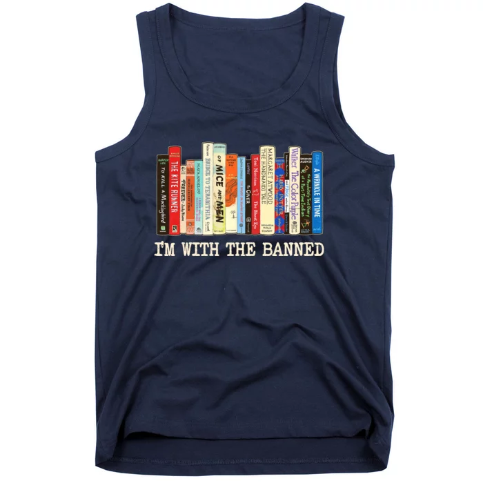 I'm With The Banned Read Banned Books Tank Top