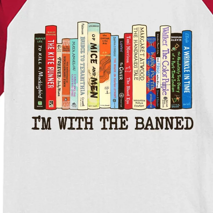 I'm With The Banned Read Banned Books Kids Colorblock Raglan Jersey