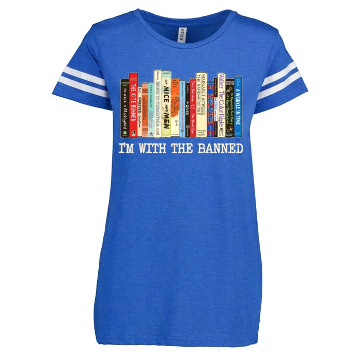 I'm With The Banned Read Banned Books Enza Ladies Jersey Football T-Shirt