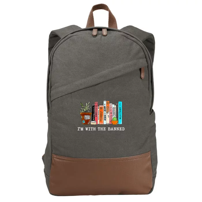 Im With The Banned Books I Read Banned Books Lovers Cotton Canvas Backpack