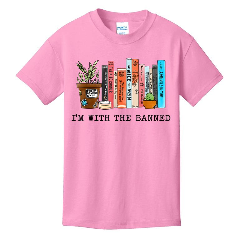 I'm With The Banned Books I Read Banned Books Lovers Kids T-Shirt ...