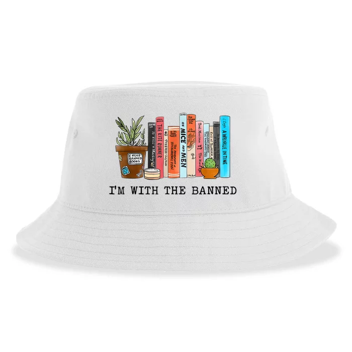 I'm With The Banned Books I Read Banned Books Lovers Sustainable Bucket Hat