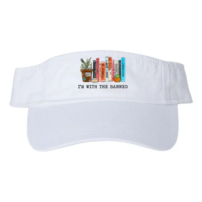 I'm With The Banned Books I Read Banned Books Lovers Valucap Bio-Washed Visor